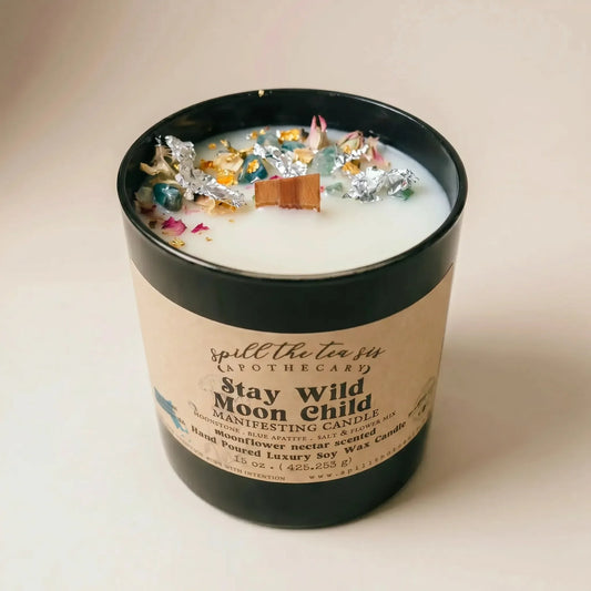 Stay Wild Moon Child Pear, Rose & Amber Lunar Candle – 9 oz