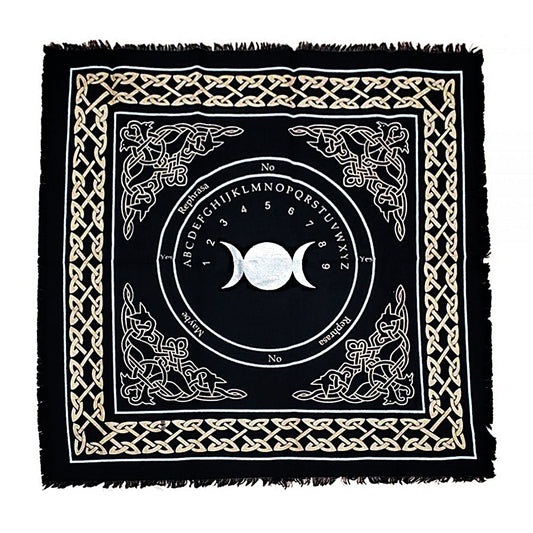 Triple Moon Ouija Board Altar Cloth 24" x 24"