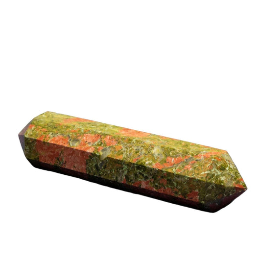 Unakite Double-Terminated Crystal Point – 160–192g, 4.5–5 Inches
