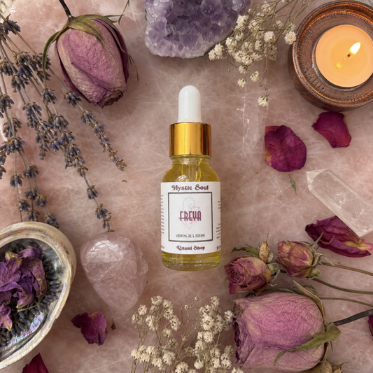 Freya Ritual Oil – Rose, Amber, Cypress, Poppy & Strawberry, ½ oz