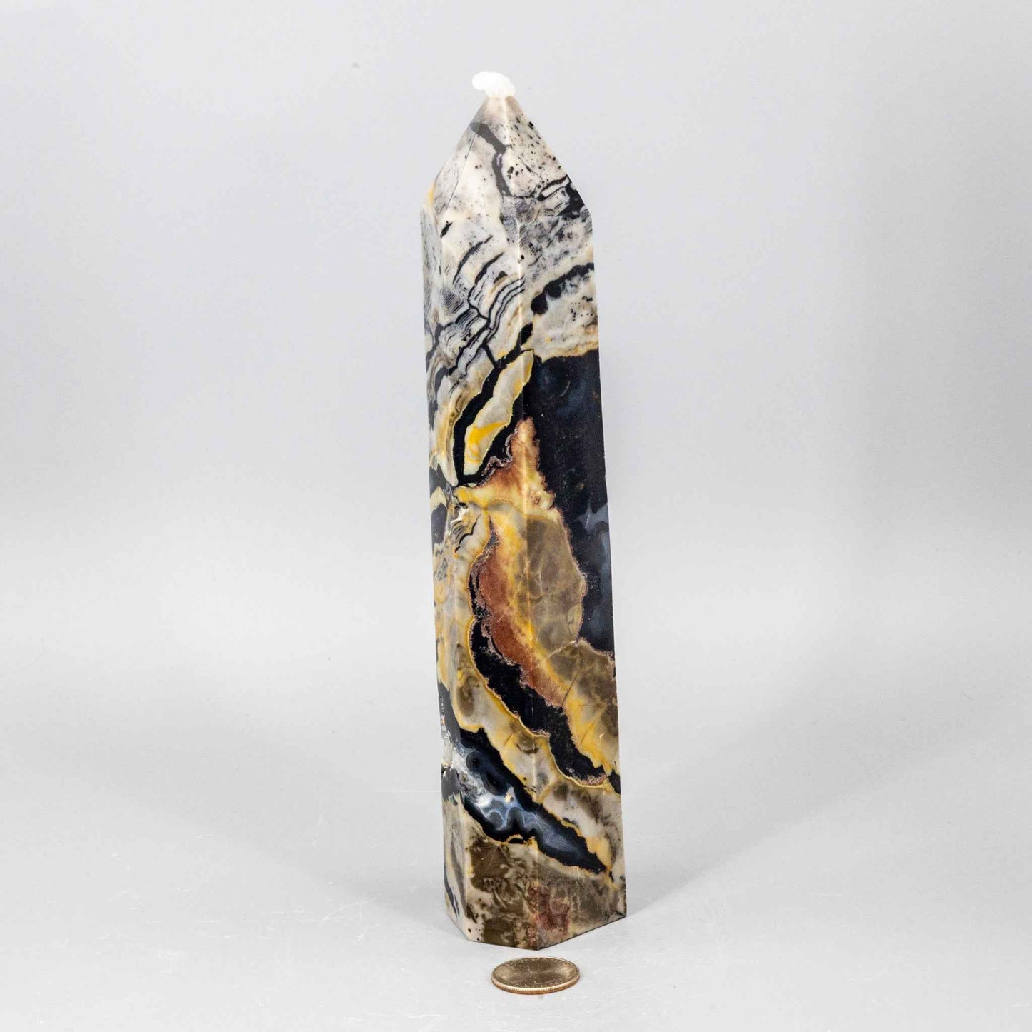 Volcano Agate Crystal Tower – XL UV Reactive