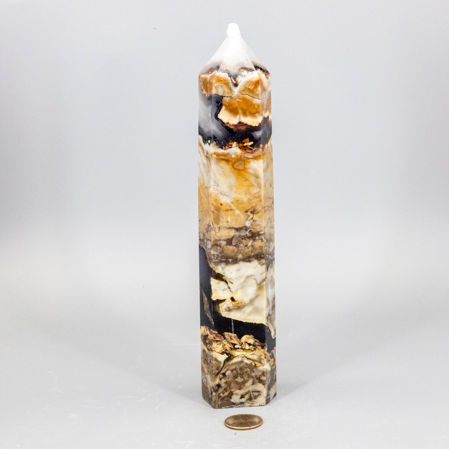 Volcano Agate Crystal Tower – XL UV Reactive