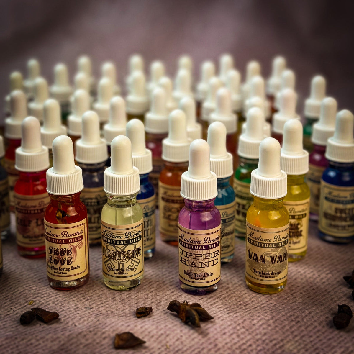 Complete Spiritual Oil Collection – 49 Oils, Sample or 0.5 Oz Bottles