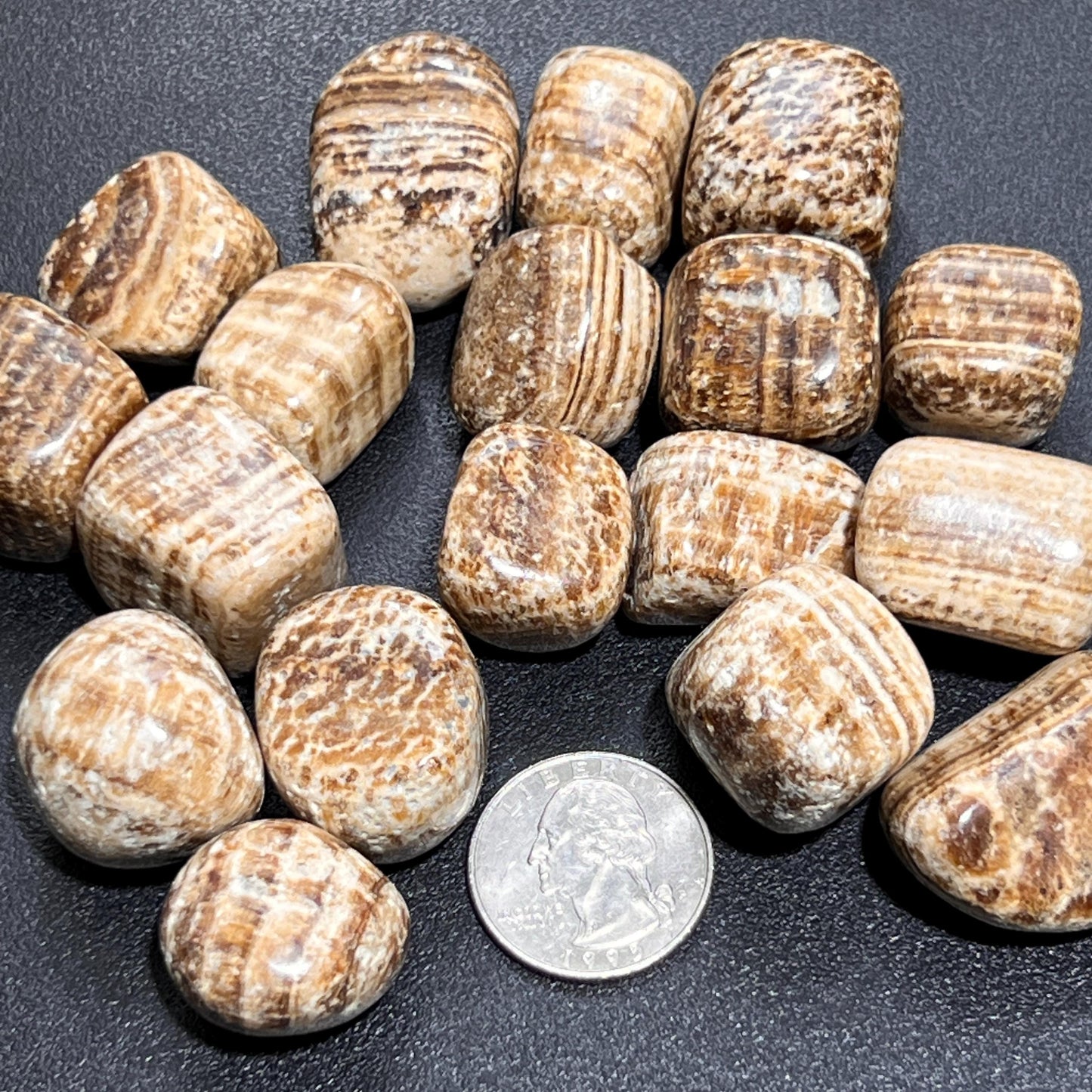 Brown Aragonite Tumbled Stones (By The Piece Or Pound) Wholesale