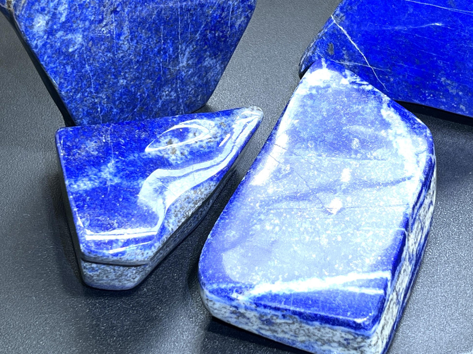 Large Blue Lapis Lazuli Freeform Polished Slab Boulders Carvings Wholesale