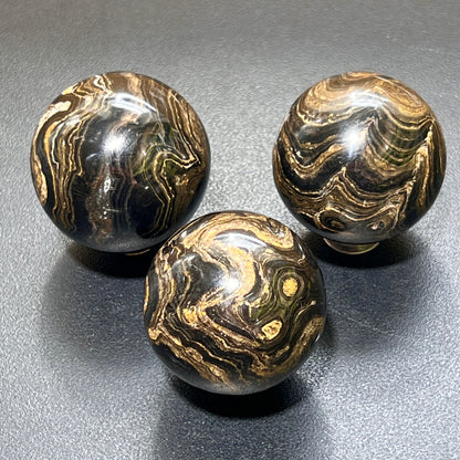 Stromatolite Fossil Spheres (1.5 Inches) Polished Carving