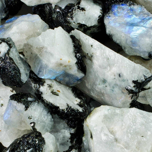 Rough Rainbow Moonstone – A+ Grade Raw Stone from India