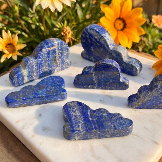 Lapis Lazuli Cloud Shape Carving (Mixed Sizes) Wholesale