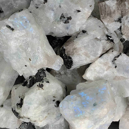 Rough Rainbow Moonstone – A+ Grade Raw Stone from India