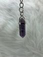 Gemstone Point Plated Keychain