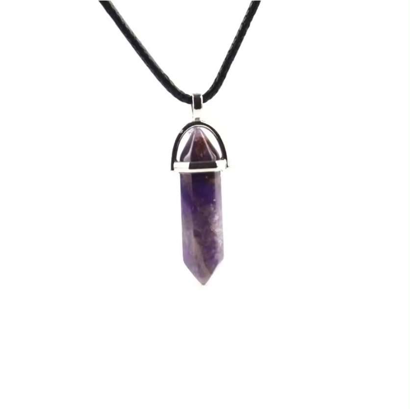Amethyst Bullet Point Necklace