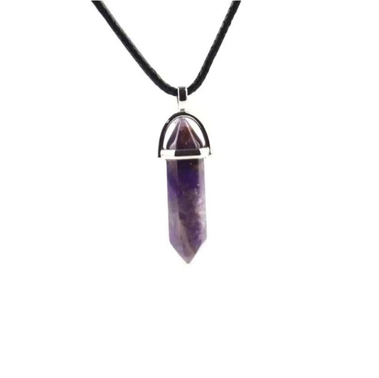 Amethyst Bullet Point Necklace