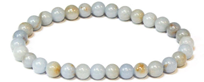 Angelite Round Bead Bracelet - Angelic Communication