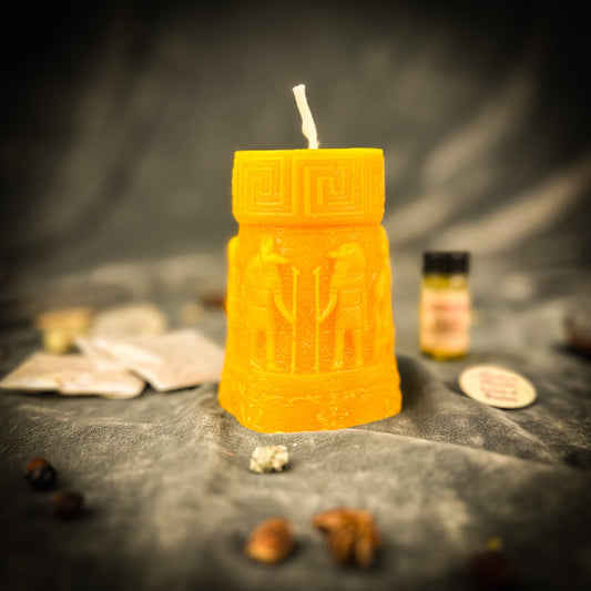 Anubis & Horus Egyptian Pillar Candle Spell Kit – Protection & Divine Guidance Magic