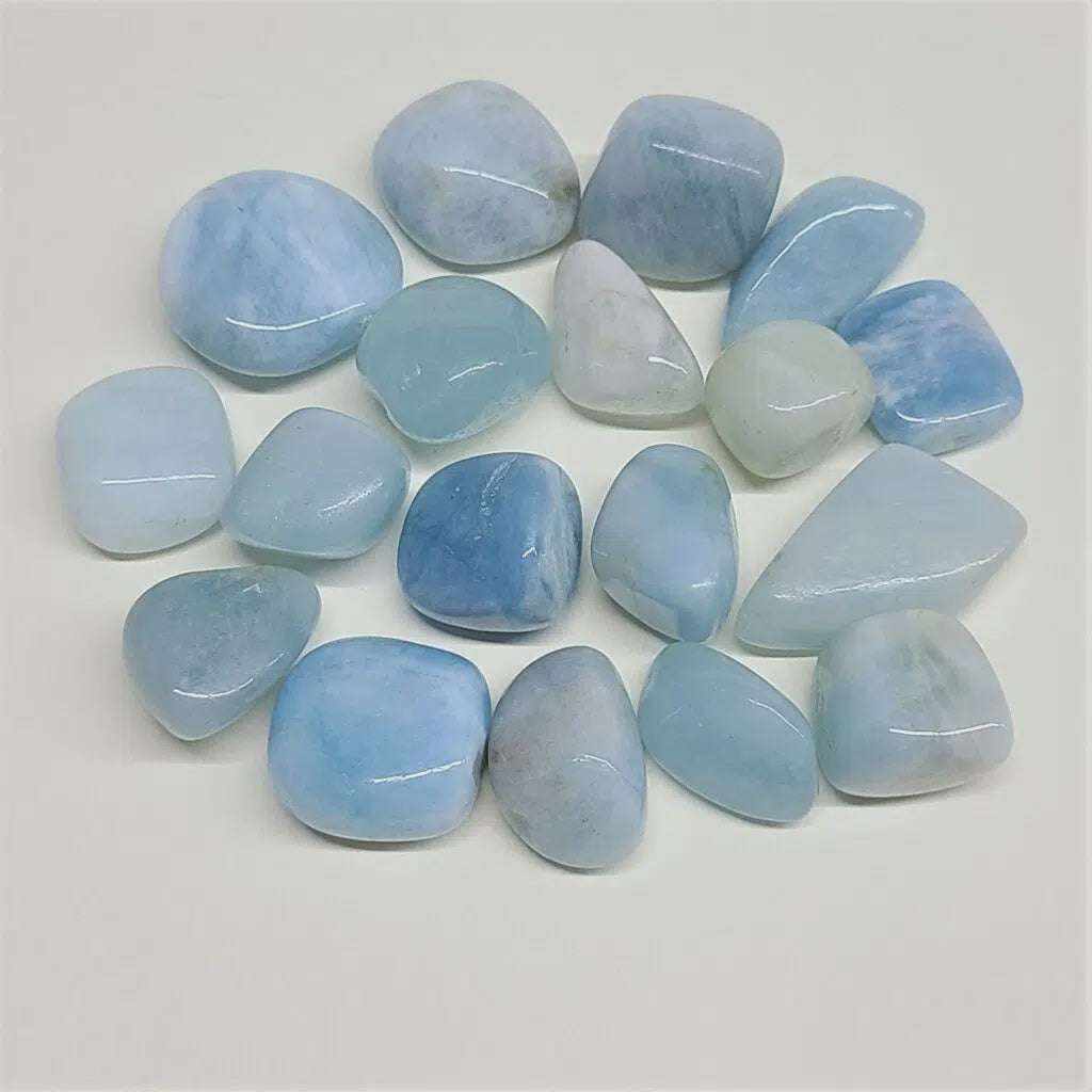 Aquamarine Tumbled Stone for Calm and Clarity | Mystics Vibe