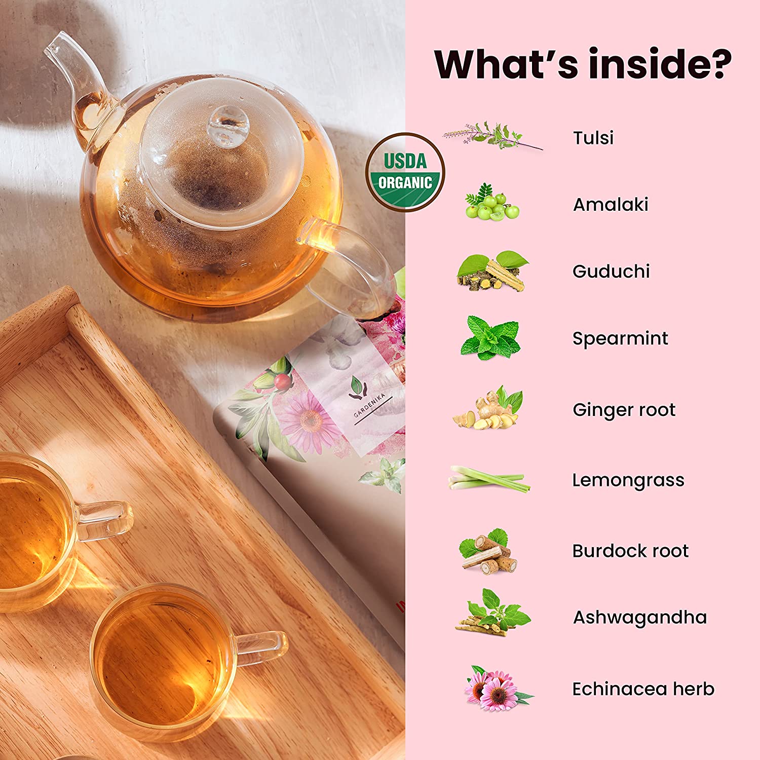 USDA Organic Immunity Loose Leaf Herbal Tea, 4 oz