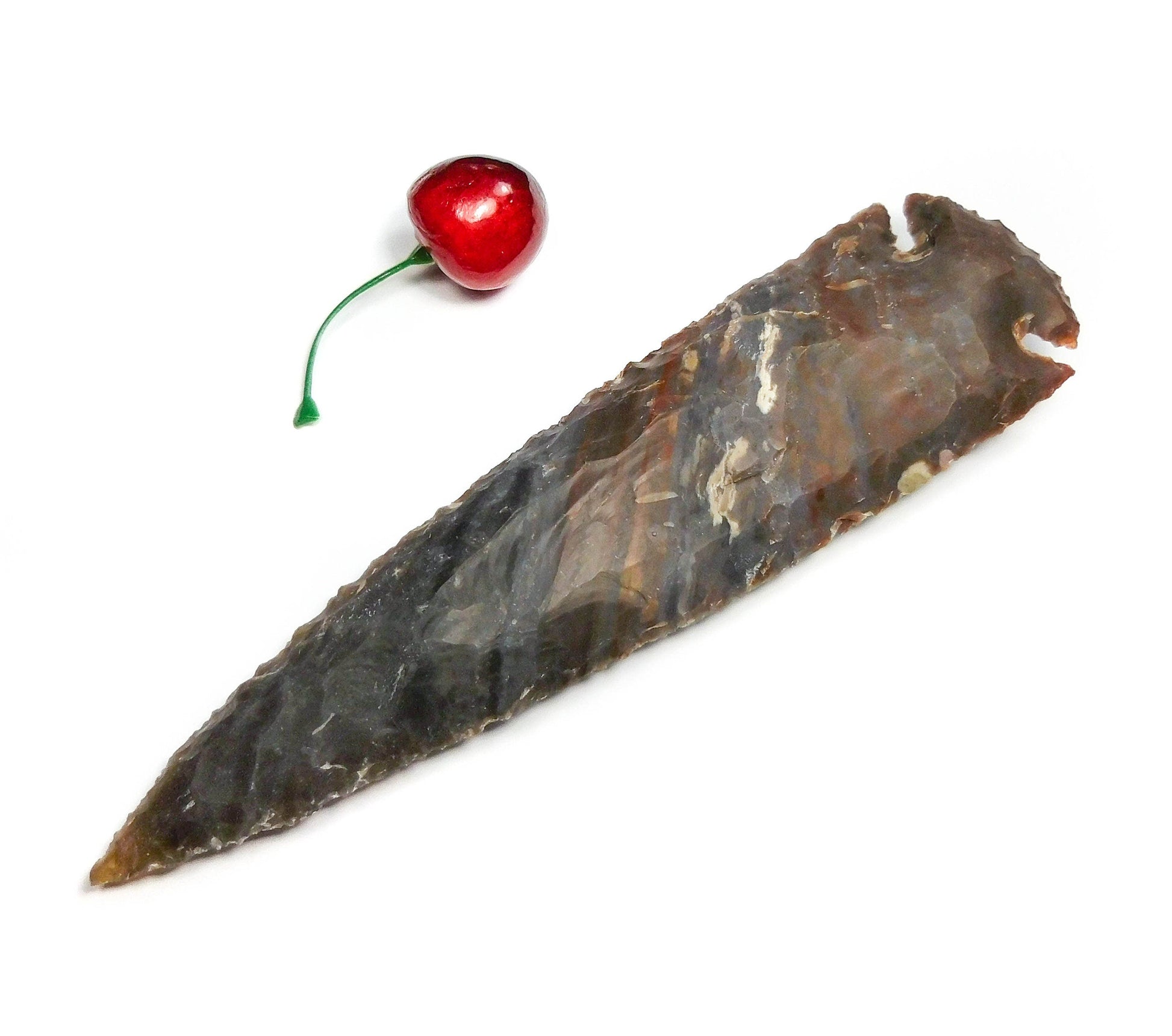 Large Fancy Jasper Arrowhead Decorative Spearhead Carving Arrow Stone