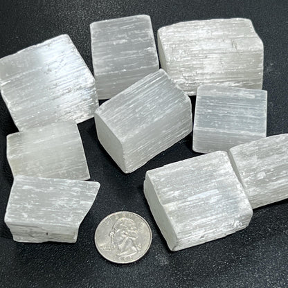 Selenite Stain Spar Crystal Rough Raw Stones (By The Piece or Pound)