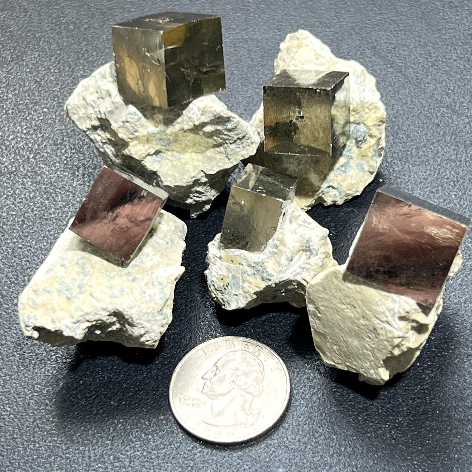 Golden Iron Pyrite Crystal Cubes In Rough Raw Matrix Wholesale