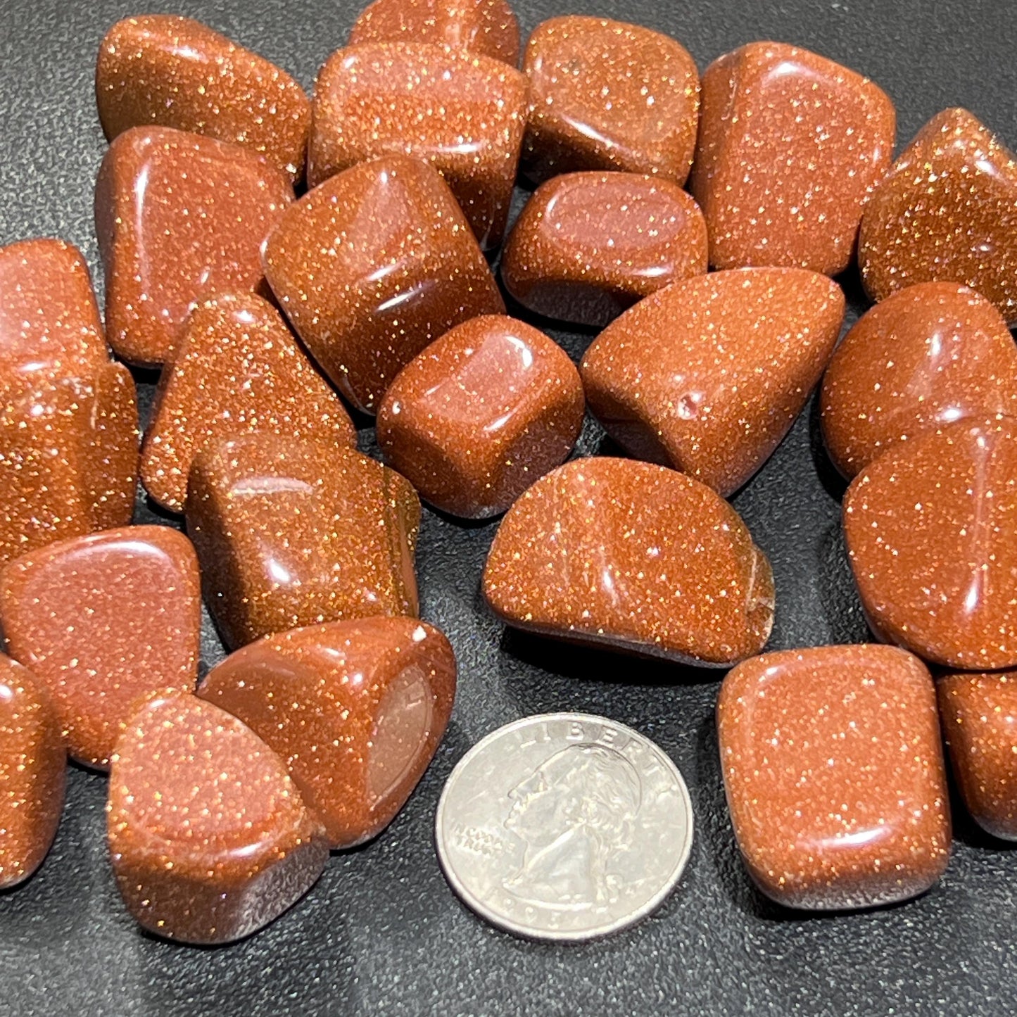 Red Goldstone Tumbled Stones (By The Piece Or Pound) Wholesale