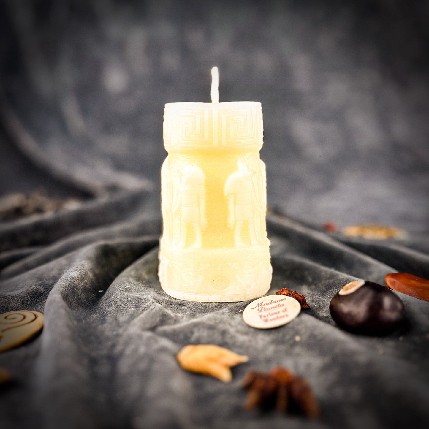 Anubis & Horus Egyptian Pillar Candle Spell Kit – Protection & Divine Guidance Magic
