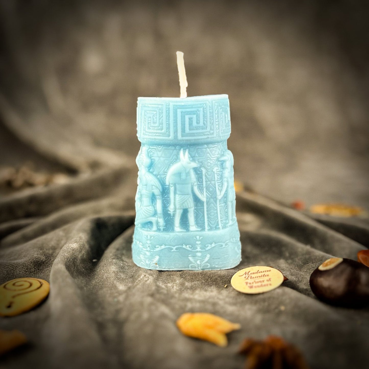 Anubis & Horus Egyptian Pillar Candle Spell Kit – Protection & Divine Guidance Magic