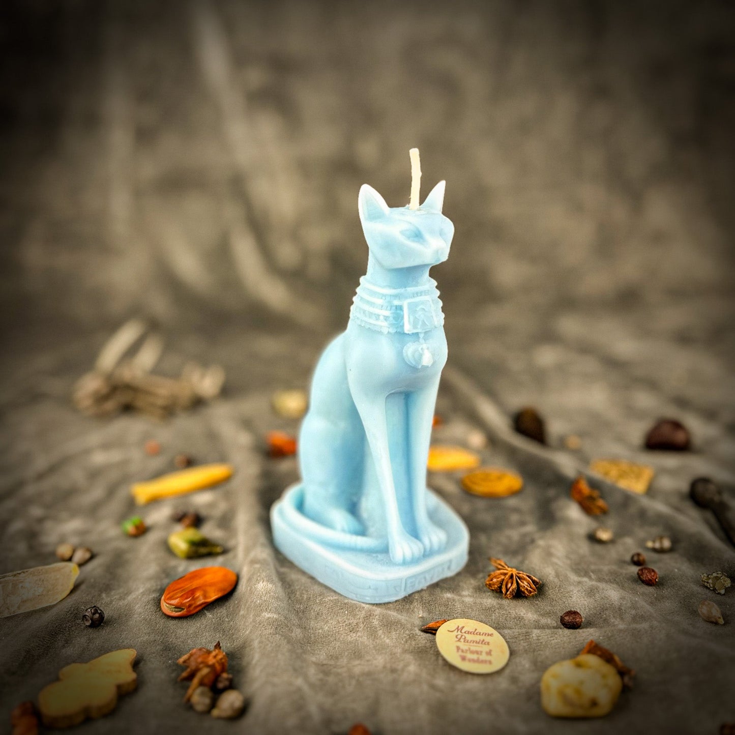 Bast Candle Spell Kit - Egyptian Goddess Protection & Fertility Magic