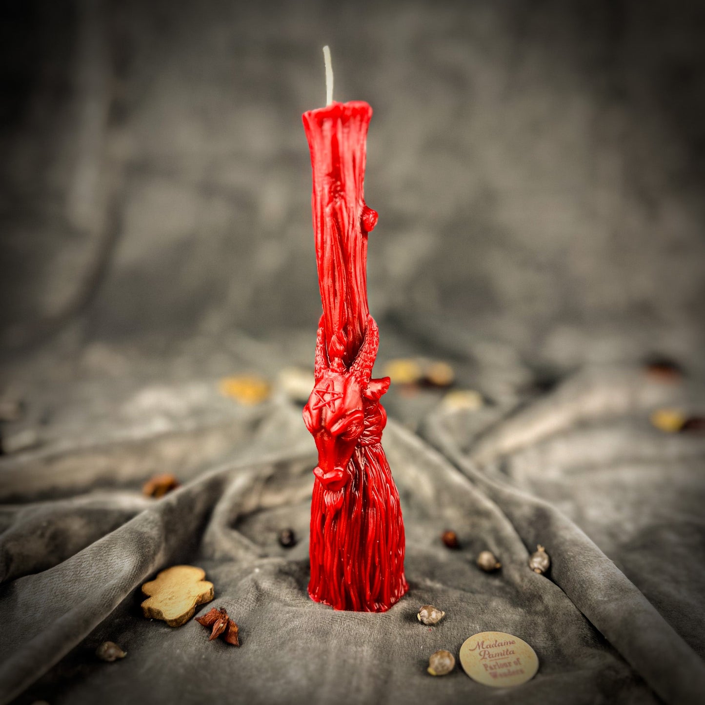 Sacred Goat Broom Candle Spell Kit - Banishing and Protection