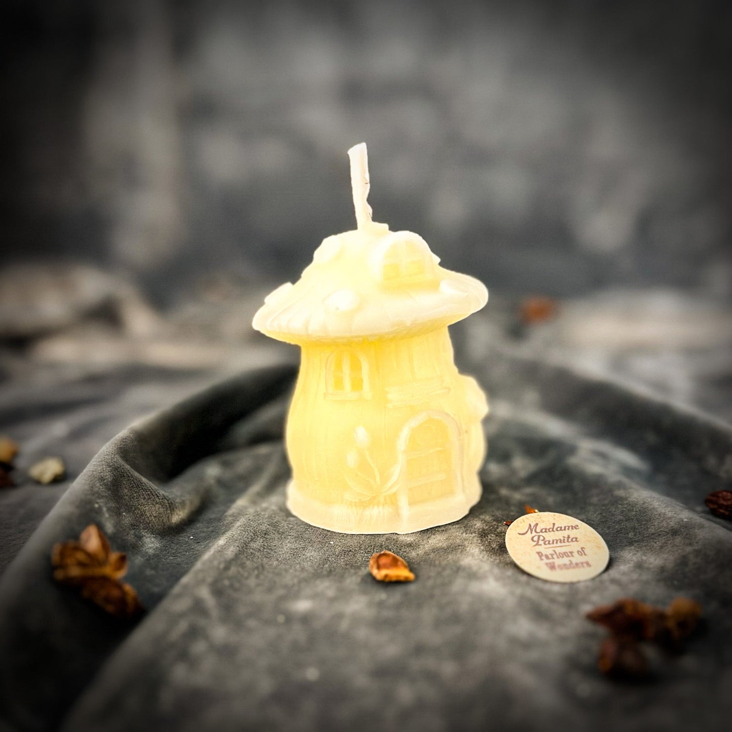 Cleansing Mushroom Fairy Hut Candle Spell Kit - Purification & Renewal Magic