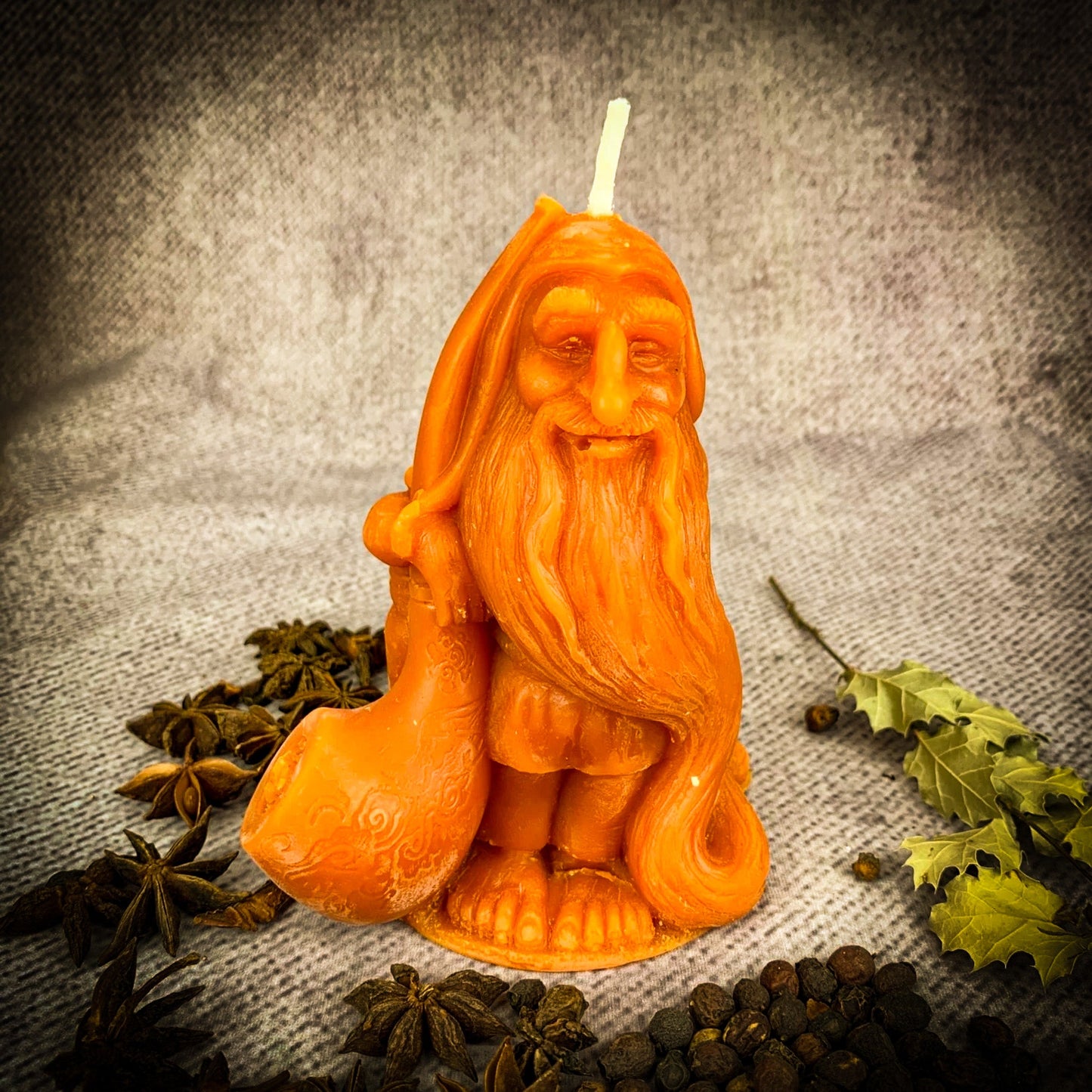 Beeswax Domovyk House Gnome Spell Candle