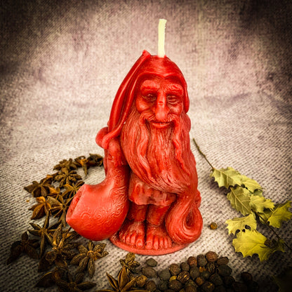 Beeswax Domovyk House Gnome Spell Candle