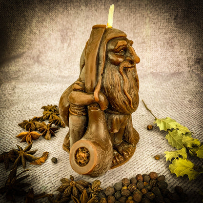 Beeswax Domovyk House Gnome Spell Candle