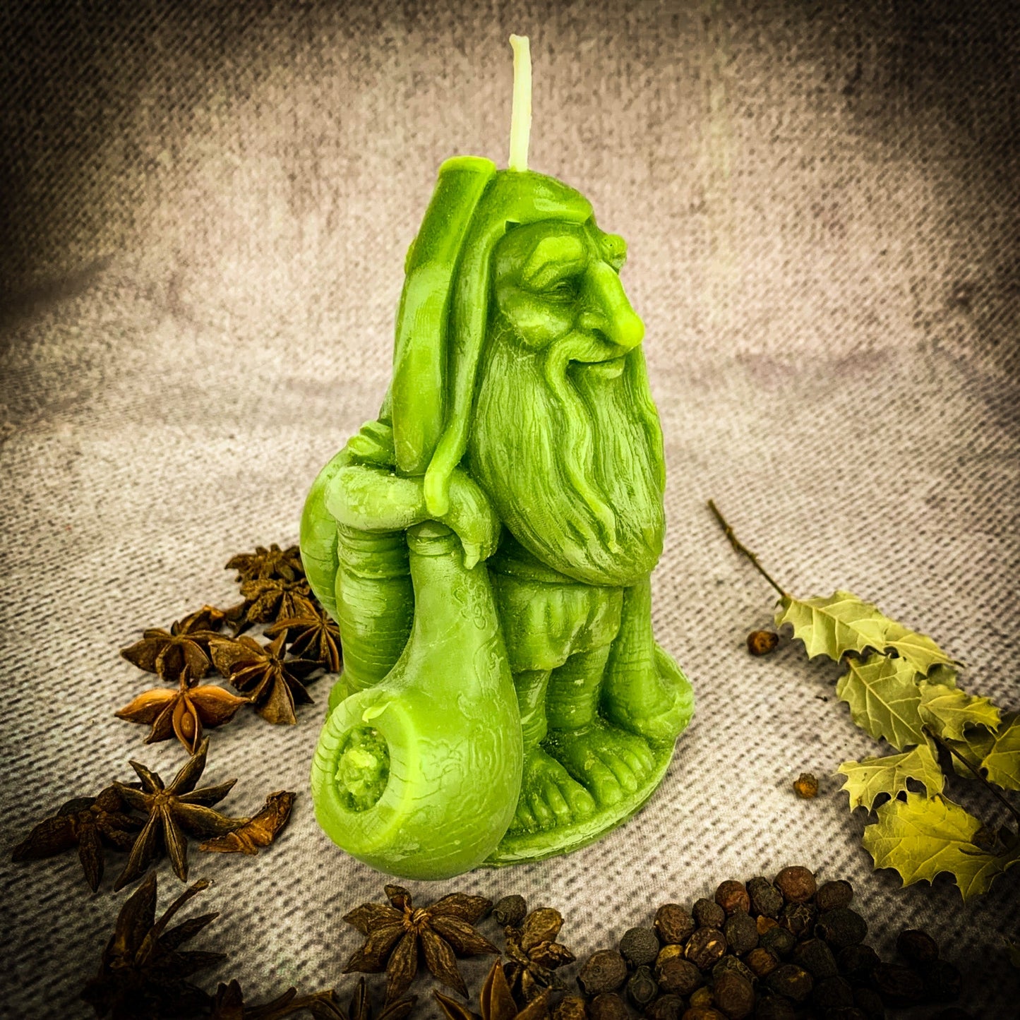 Beeswax Domovyk House Gnome Spell Candle