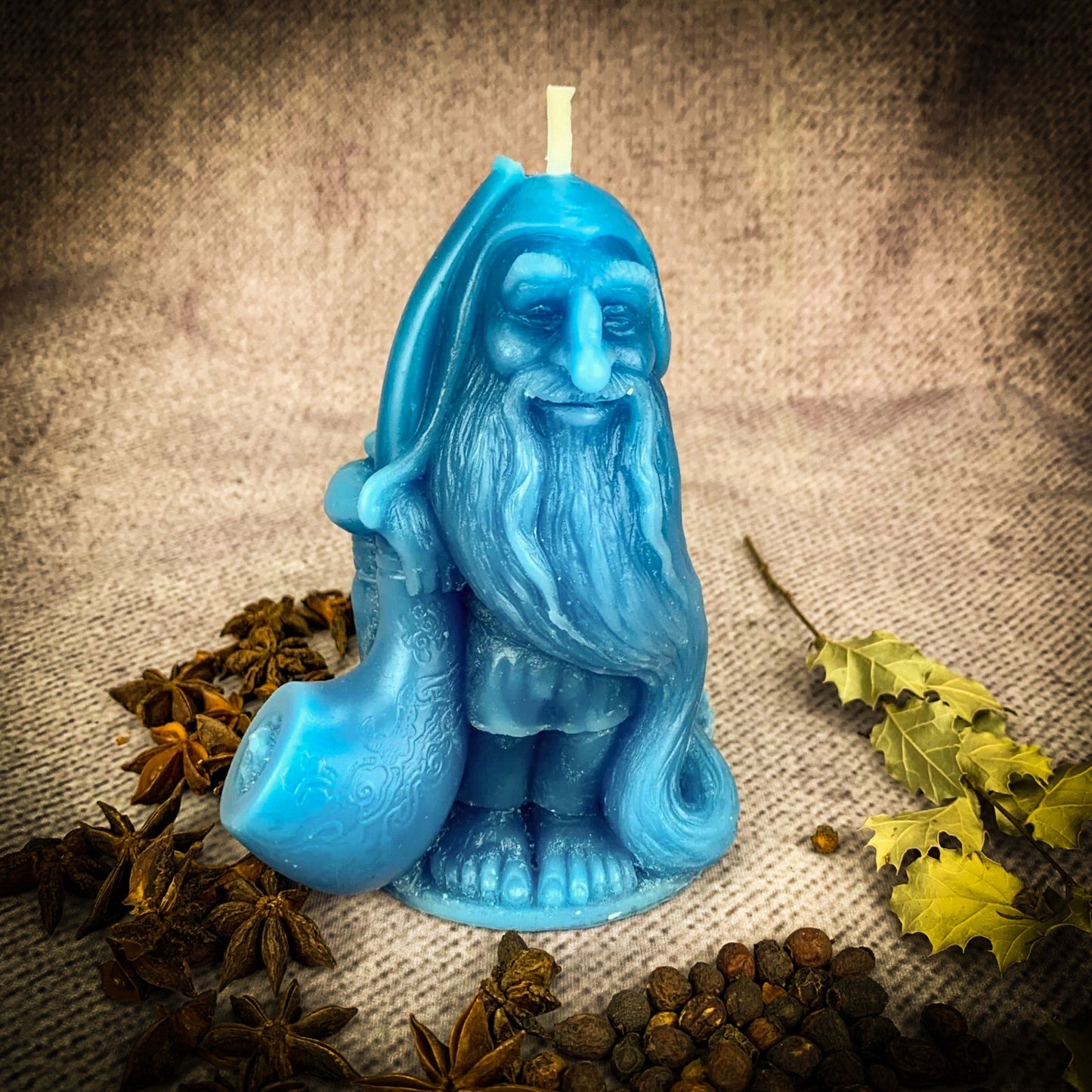 Beeswax Domovyk House Gnome Spell Candle