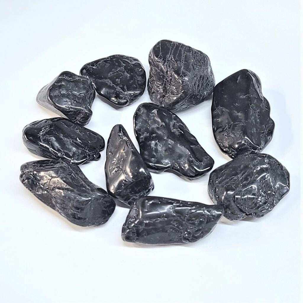 Black Tourmaline Tumbled Stone for Protection and Grounding