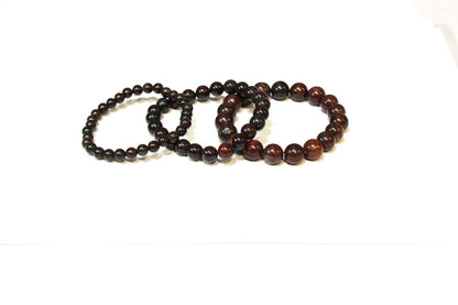 Bloodstone Round Bead Bracelet - Courageous Vitality
