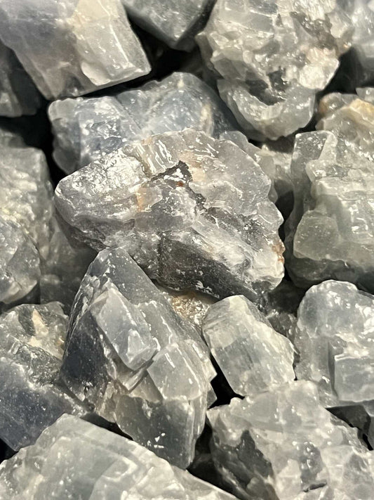 Blue Calcite Rough Crystal for Serenity and Communication