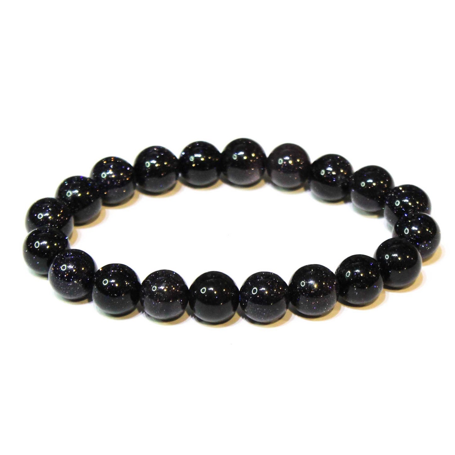 Blue Goldstone Round Bead Bracelet - Dream Translation