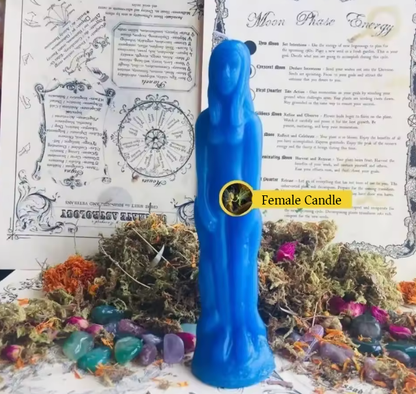 Female Male Figurine Ritual Candles in Assorted Colors