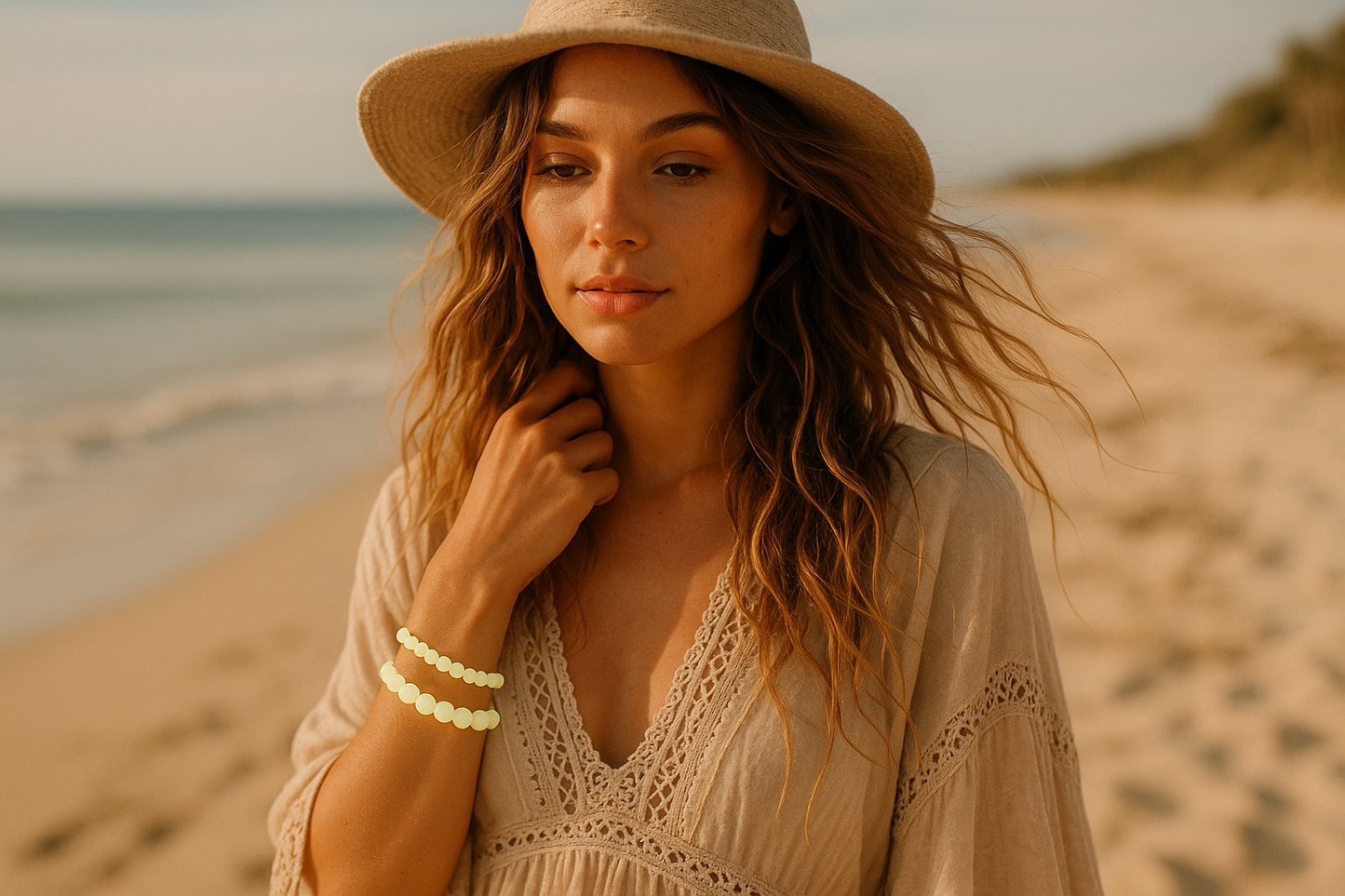 Glow-in-the-Dark Round Bead Bracelet - Mystic Fun