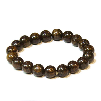 Bronzite Round Bead Bracelet - Balanced Diplomacy