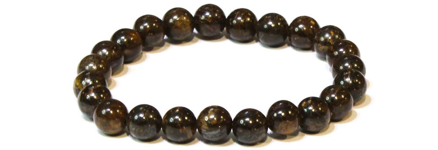Bronzite Round Bead Bracelet - Balanced Diplomacy