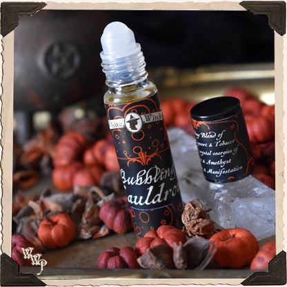 BUBBLING CAULDRON BODY OIL 1/3oz. For Manifestation, Divination & Samhain Protection.