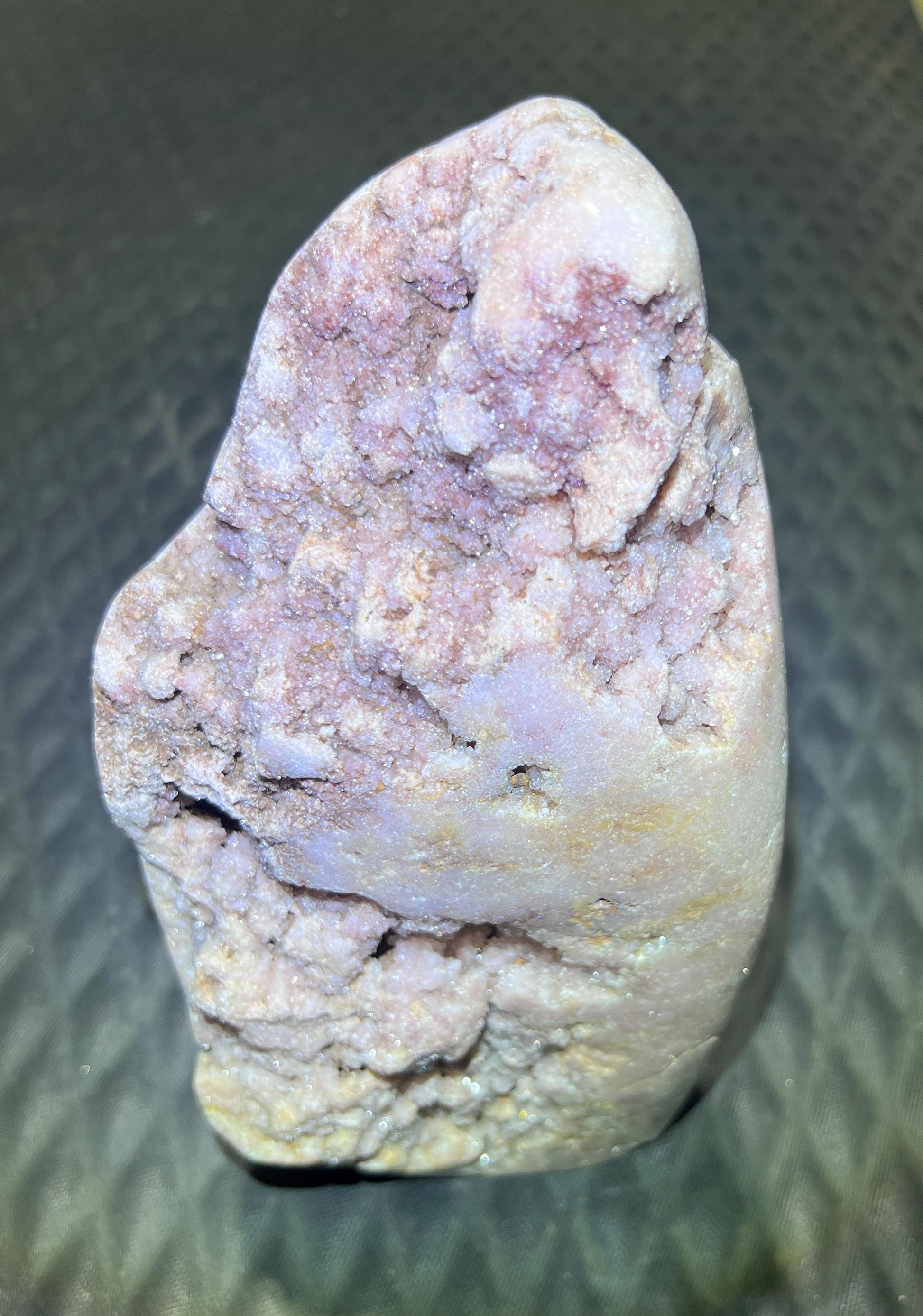 Large Pink Amethyst Druzy Crystal Cluster Standing Freeform Select Polished Carving