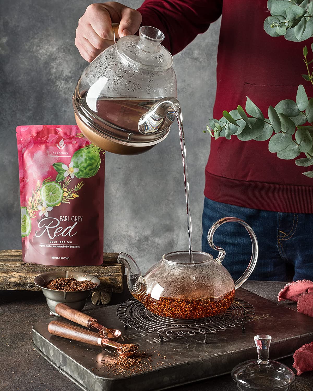 USDA Organic Earl Grey Rooibos Loose Leaf Tea, Caffeine-Free