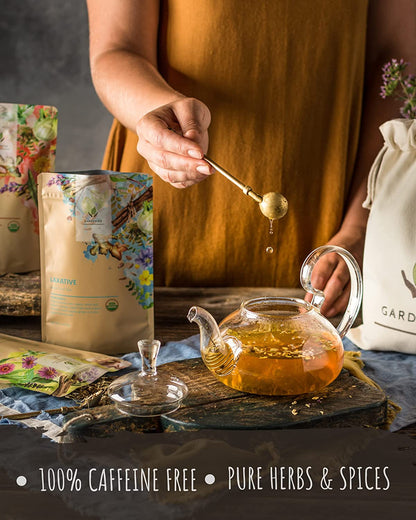 Organic Caffeine-Free Herbal Tea Sampler, 120+ Cups