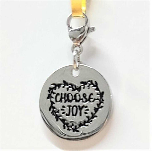 Choose Joy Charm Stainless