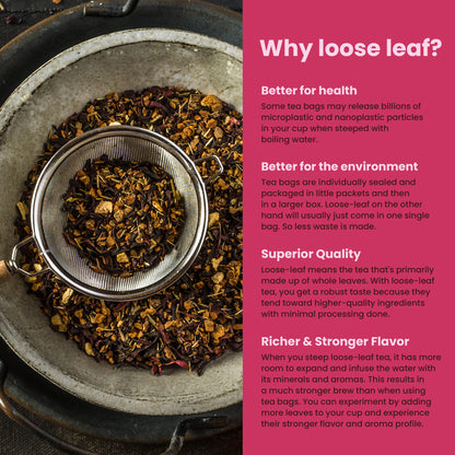 Organic Cinnamon Hibiscus Tea for Heart Health - Caffeine Free