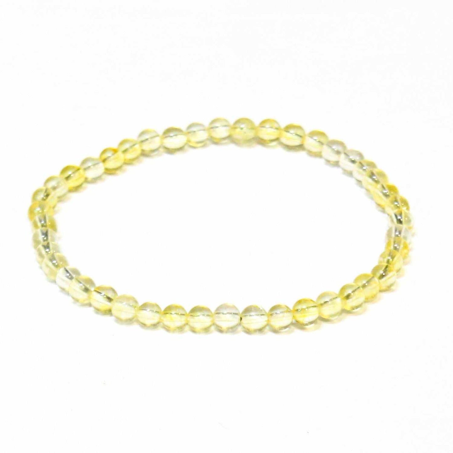 Citrine Round Bead Bracelet 4mm - Sacred Creation