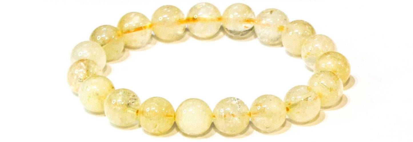 Citrine Round Bead Bracelet - Sacred Creation